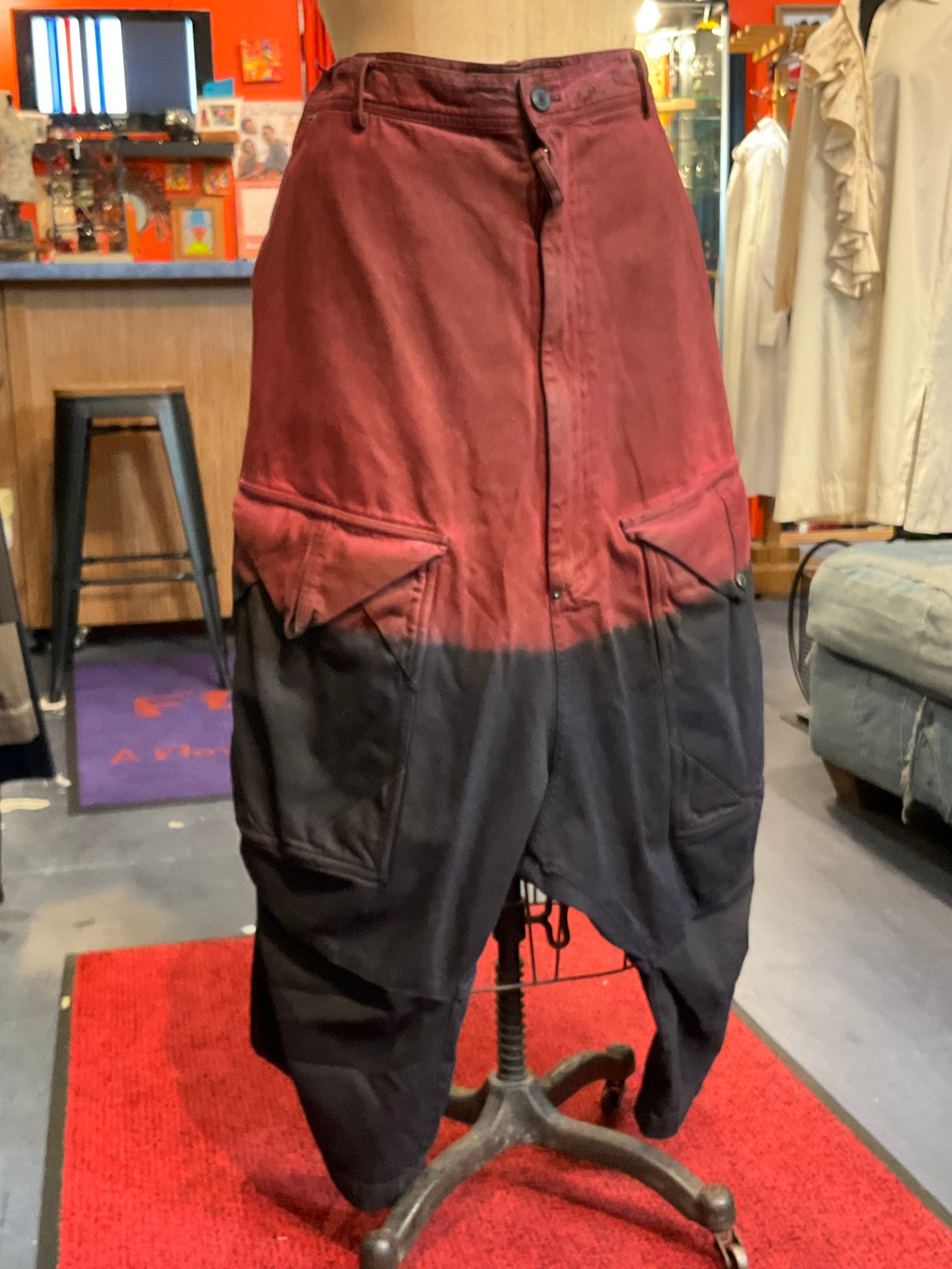 Dip Dye Ombre Drop-Crotch Pants