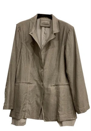 Tailored Soft-Washed Gray Blazer