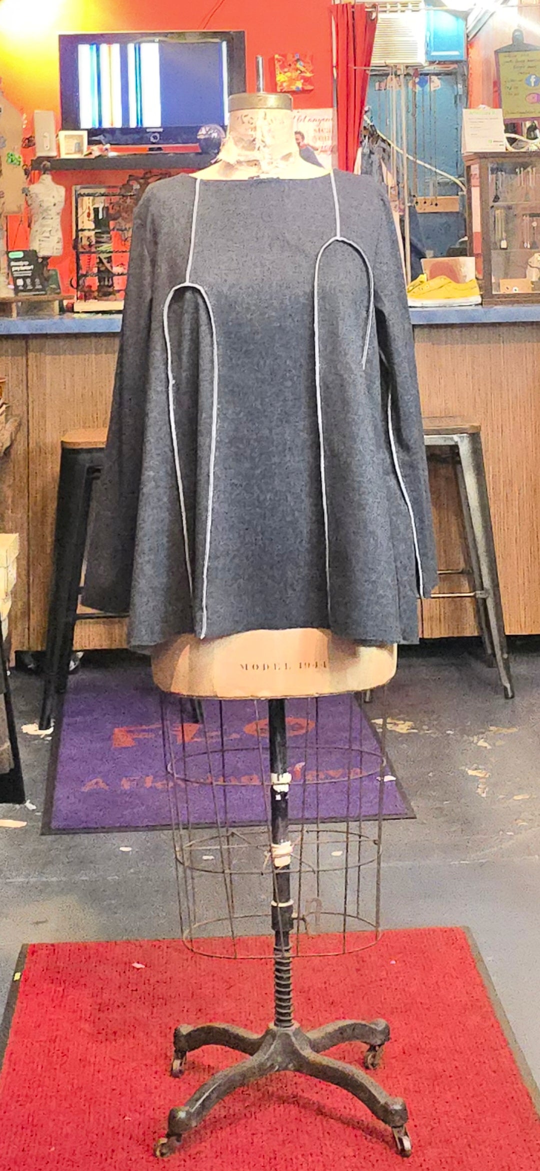 TOP, BLACK DENIM LOOK