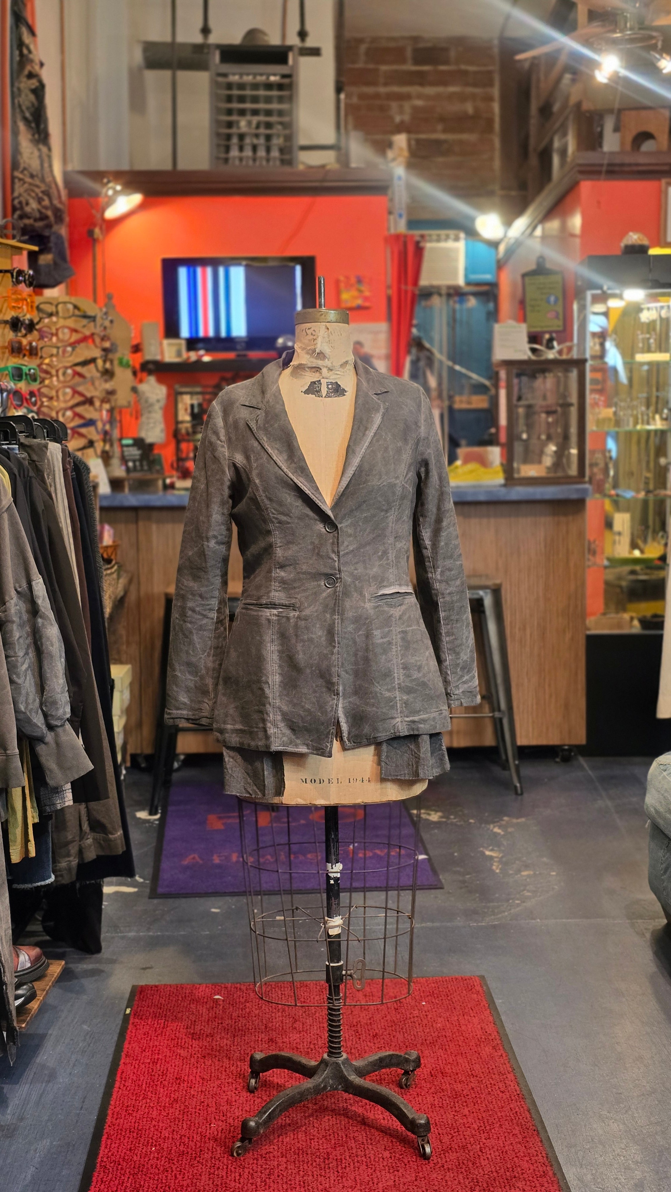 Tailored Soft-Washed Gray Blazer