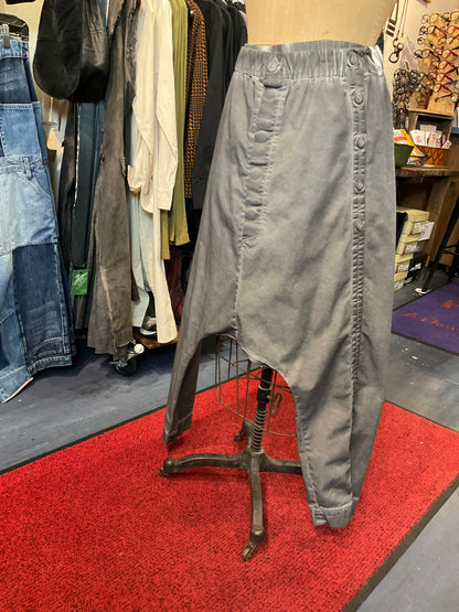 DRANCO Drop-Crotch Trousers – Stonewashed Grey