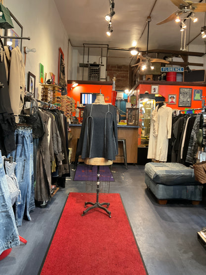 TOP, BLACK DENIM LOOK