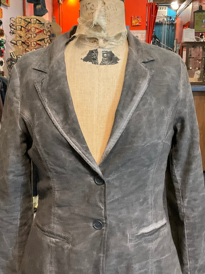 Tailored Soft-Washed Gray Blazer
