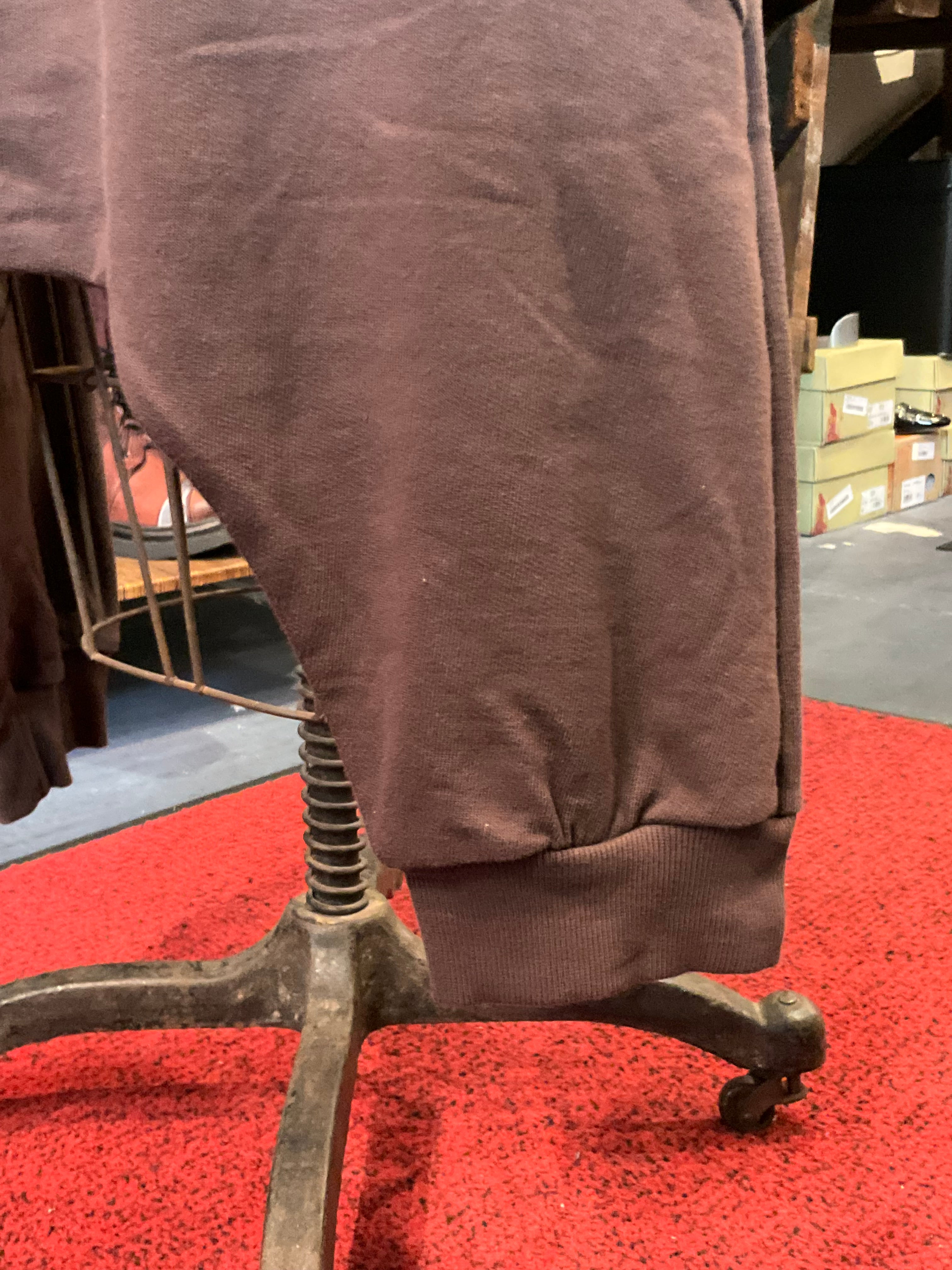 Ribbed drop crotch pant