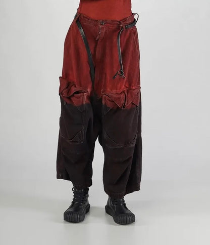 Dip Dye Ombre Drop-Crotch Pants