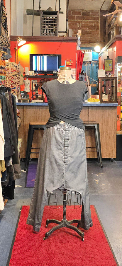 DRANCO Drop-Crotch Trousers – Stonewashed Grey