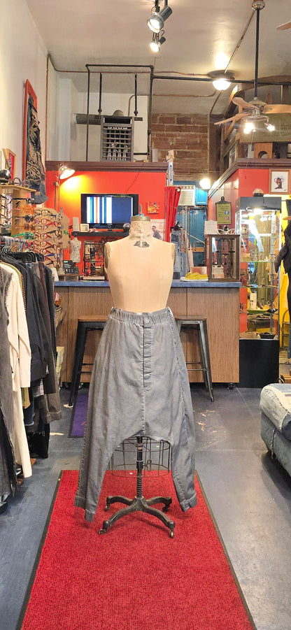 DRANCO Drop-Crotch Trousers – Stonewashed Grey